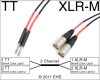 Mogami 2930 2 Channel TT to XLR-M snake, EHS-Built