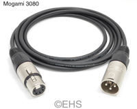 Mogami 3080- 3 Pin Male to 5 Pin Female XLR Control Cable, EHS-Built