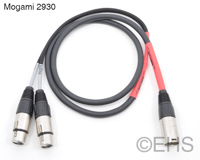 Mogami 2930 5 pin XLRM to Dual XLR-F Dual Channel Snake, EHS-Built