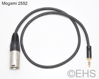 Mogami 2552 5 Pin XLR Male to 1/8" 3.5mm, Stereo, EHS-Built