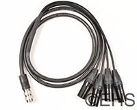 Mogami 2931 4 channel M16 12-pin Female to 4-XLRM snake, EHS-Built
