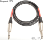 Mogami 2552 balanced line cable 1/4" TRS: Select-A-Length, EHS-Built
