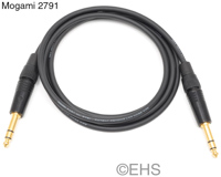 Mogami 2791 Extreme Durability 1/4" TRS cable 40 Ft, EHS-Built