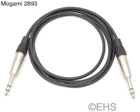 Mogami 2893 Quad Balanced line cable 1/4" TRS 8 Ft, EHS-Built