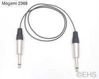 Mogami 2368 Miniature / Thin 1/4" TS cable 18 Ft, EHS-Built