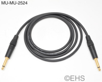Mogami 2524 Top grade Unbalanced cable 1/4" TS 4 Ft, EHS-Built