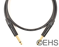 Mogami 2524 Top grade Unbalanced cable 1/4" TS 8 Ft, EHS-Built