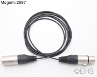 Mogami 2697 Miniature / Thin Mic cable 2 Ft, EHS-Built