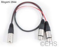 Mogami 2944 5 pin XLRM to Dual XLR-F cable with Sleeving, EHS-Built