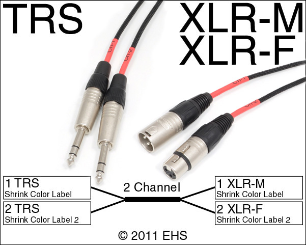 Mogami 2930 2 Channel  Snake Cable W/ Neutrik Gold TRS-M to XLR-M 50 Ft. 