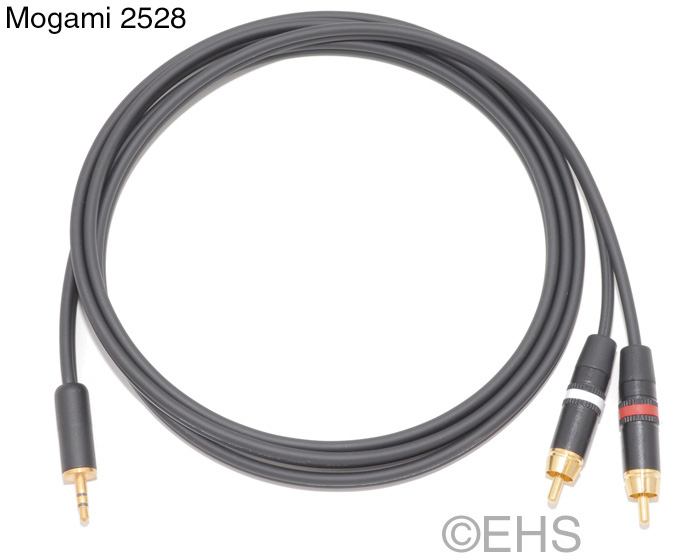 12' Mogami 2964 Amphenol RCA to 1/4" Unbalanced TS Mono Cable 12 Ft. 
