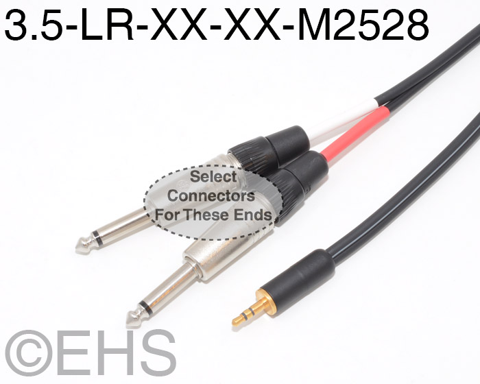 SuperFlex GOLD 15ft 3.5mm To Dual XLR Male Y-Cable Stereo Breakout