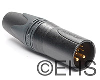 Neutrik NC10MXX-14-B Male XLR 10 Pin Black/Gold