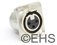 Neutrik NC3FD-LX Female XLR 3 Pin Panel Nickel/Silver