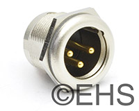 Neutrik NC3MPR-HD Male XLR 3 Pin Stainless/Gold