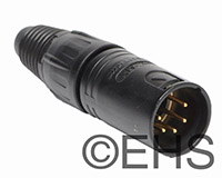 Neutrik NC5MX-B Male XLR 5 Pin Black/Gold