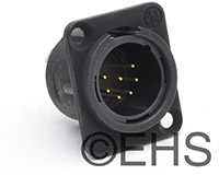 Neutrik NC7MD-L-B-1 Male XLR 7 Pin Panel Black/Gold