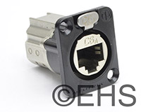 Neutrik NE8FDX-P6-B EtherCON Panel Feedthrough Black