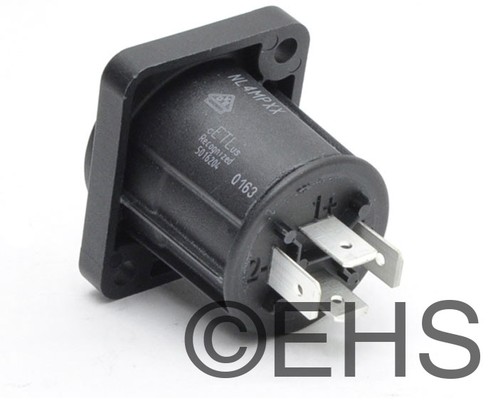 6-Pack Neutrik NL4MPXX 4-Pole Locking SpeakON Panel Mount Connectors - Audio Gear