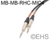 RapcoHorizon MIC4 Quad Balanced line cable 1/4" TRS 2 Ft, EHS-Built