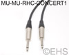 RapcoHorizon Concert1 High grade Unbalanced cable 1/4" TS 1 Ft, EHS-Built