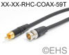 RapcoHorizon RG59 75ohm coax cable: BNC, Female BNC, RCA or F-Type, EHS-Built