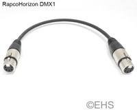 RapcoHorizon DMX1- 5 Pin Female to 5 Pin Female XLR DMX Turnaround, EHS-Built