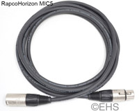 RapcoHorizon MIC5 High Grade Mic Cable 2 Ft, EHS-Built