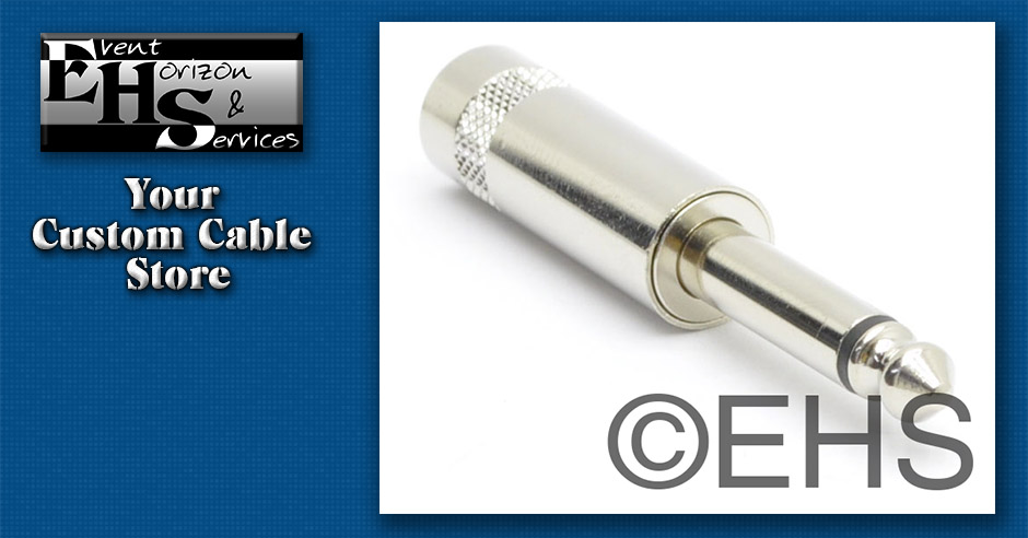 Spina Audio REAN NYS201 TS 1/4" 2 Poli Manico Corto Metallo - Qualità Pro Audio