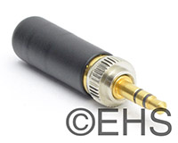 Switchcraft 35HDLBAUS 3.5mm Male TRS Locking Black/Gold .175"